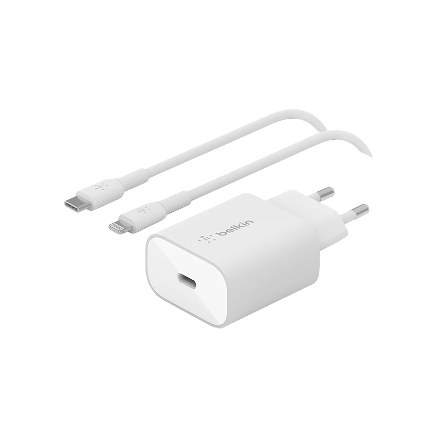 Photo du produit BoostCharge Chargeur usb-c  25 W avec câble USB-C vers Lightning