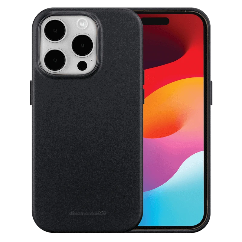 Photo du produit Coque en cuir Rockslide compatible MagSafe iPhone 15 Pro Max - Noir