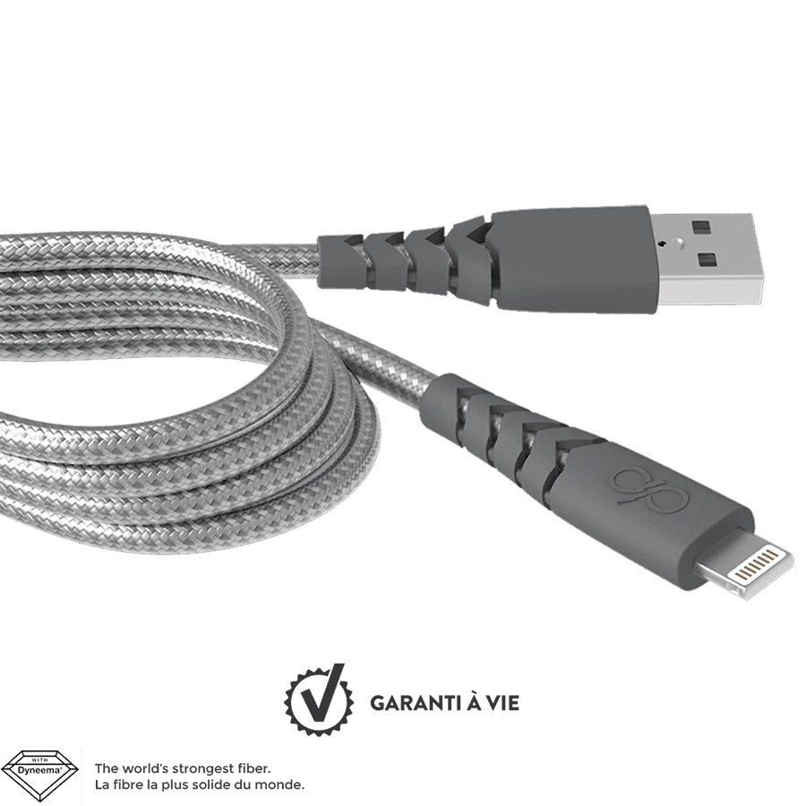 Photo du produit Câble renforcé USB A/Lightning 2 mètres
