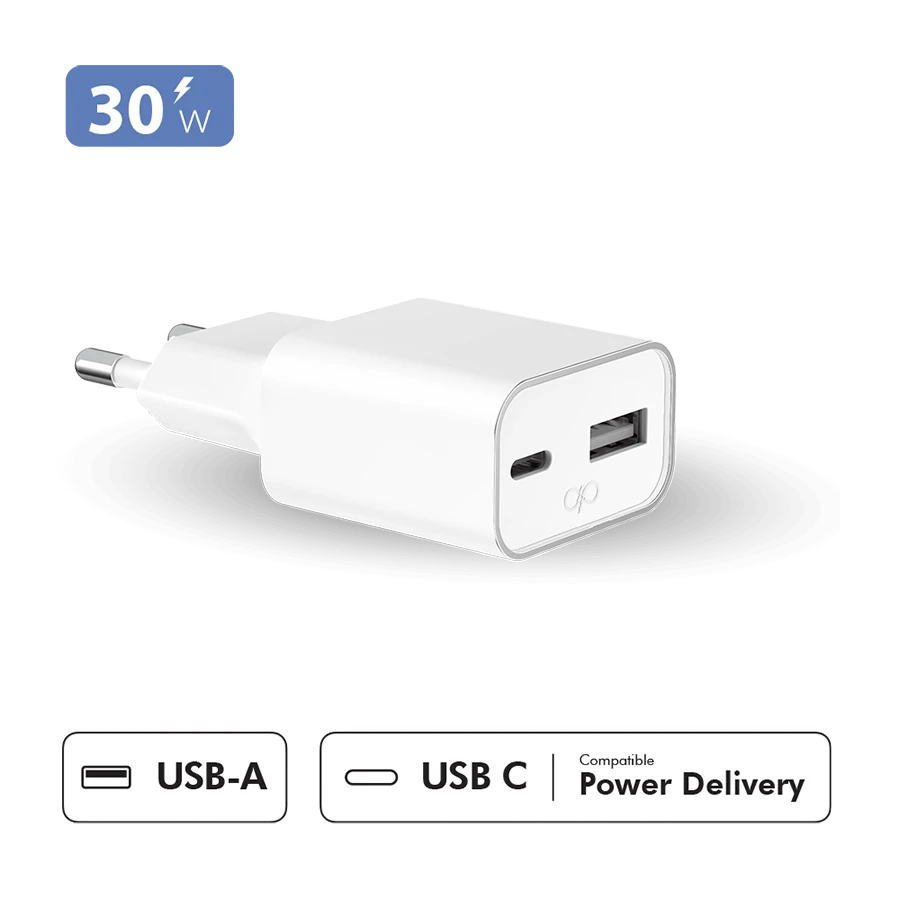 Photo du produit Chargeur ultra rapide USB A+C 30W 