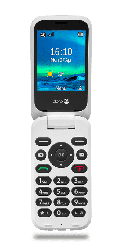 Doro Téléphone portables pour senior 6820 Noir / Blanc - 8197