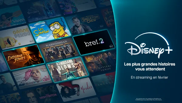 Mosaique de séries et film de la plateforme Disney+