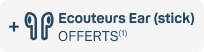 Ecouteurs offerts